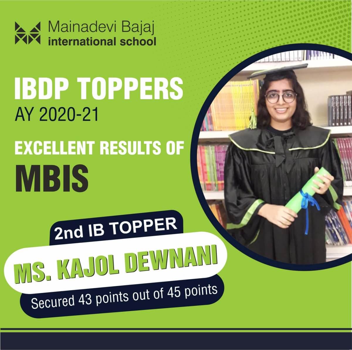 IBDP 2nd Topper Kajol Devnani