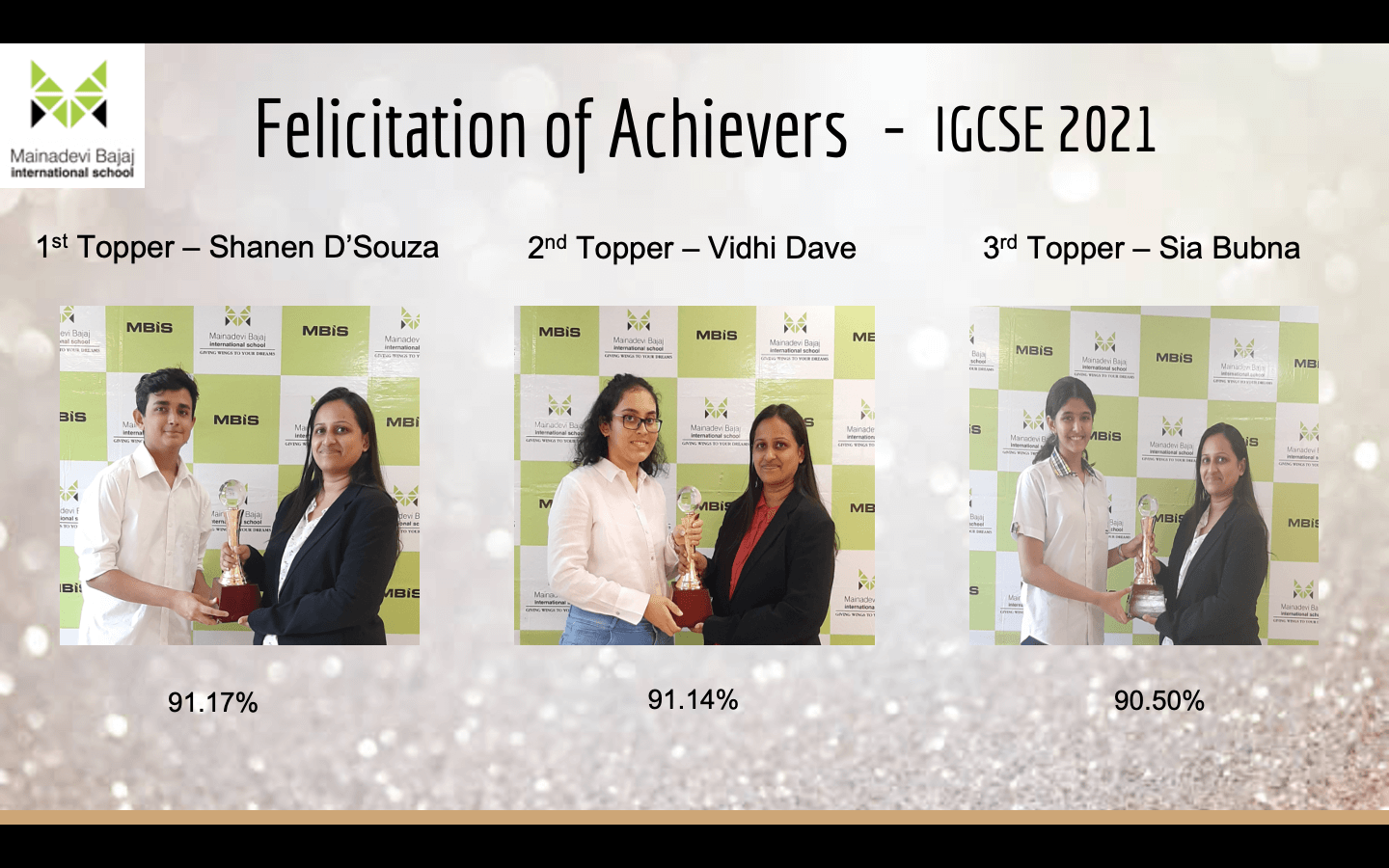 Felicitation of Achievers IGCSE 2021