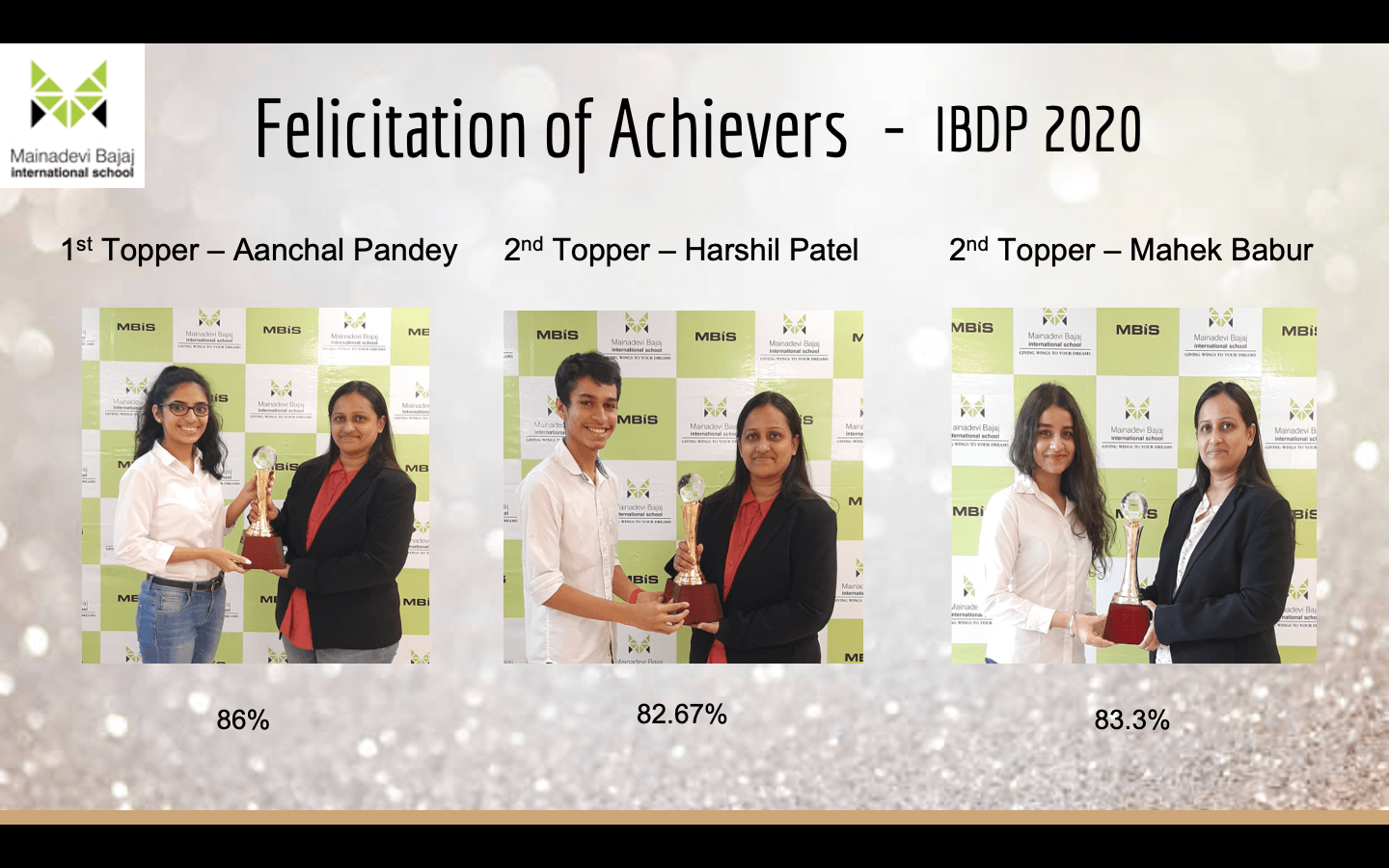 Felicitation of Achievers IBDP 2020